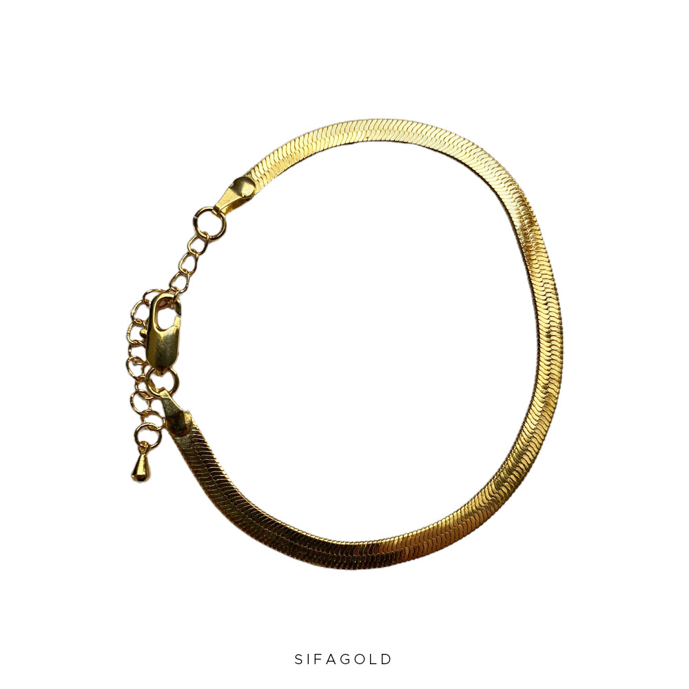Snake Armband 22k Goldplated